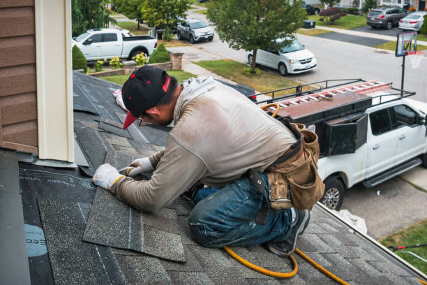 Professional Roofing technician working in South Windham, ME